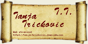 Tanja Tričković vizit kartica